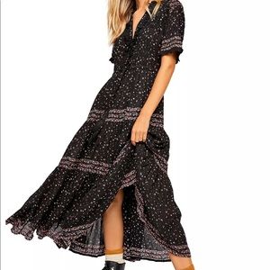 Free People // Rare Feeling Printed Maxi Dress